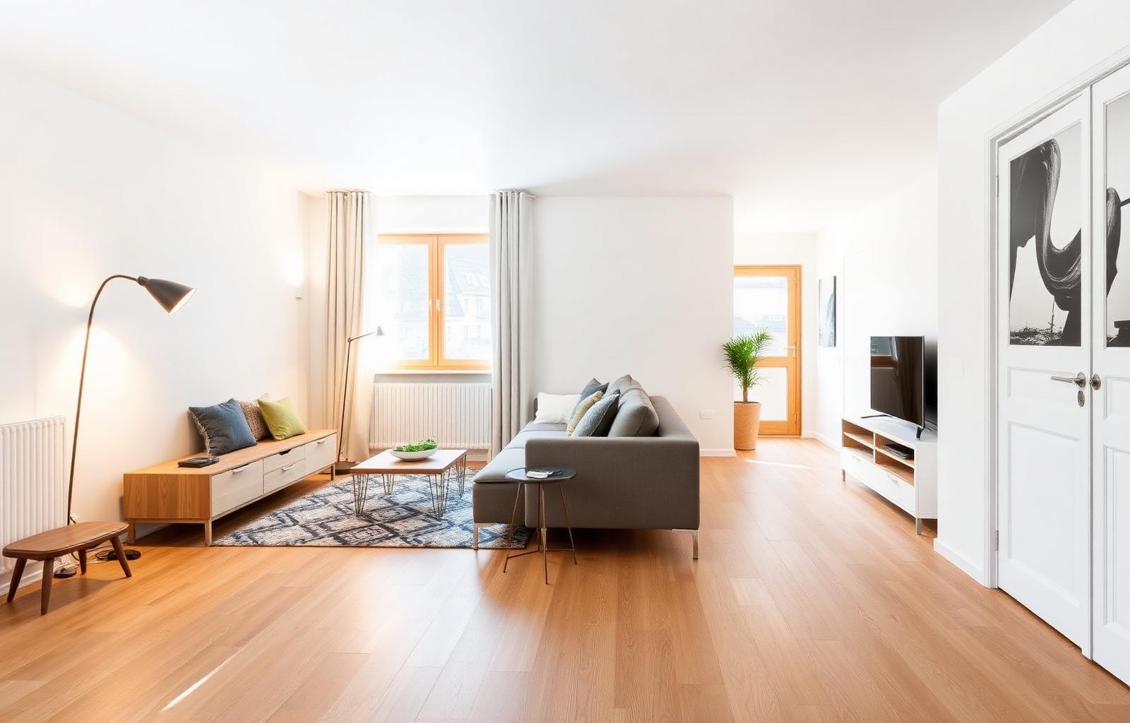Heller renovierter Altbau mit neuem Bodenbelag