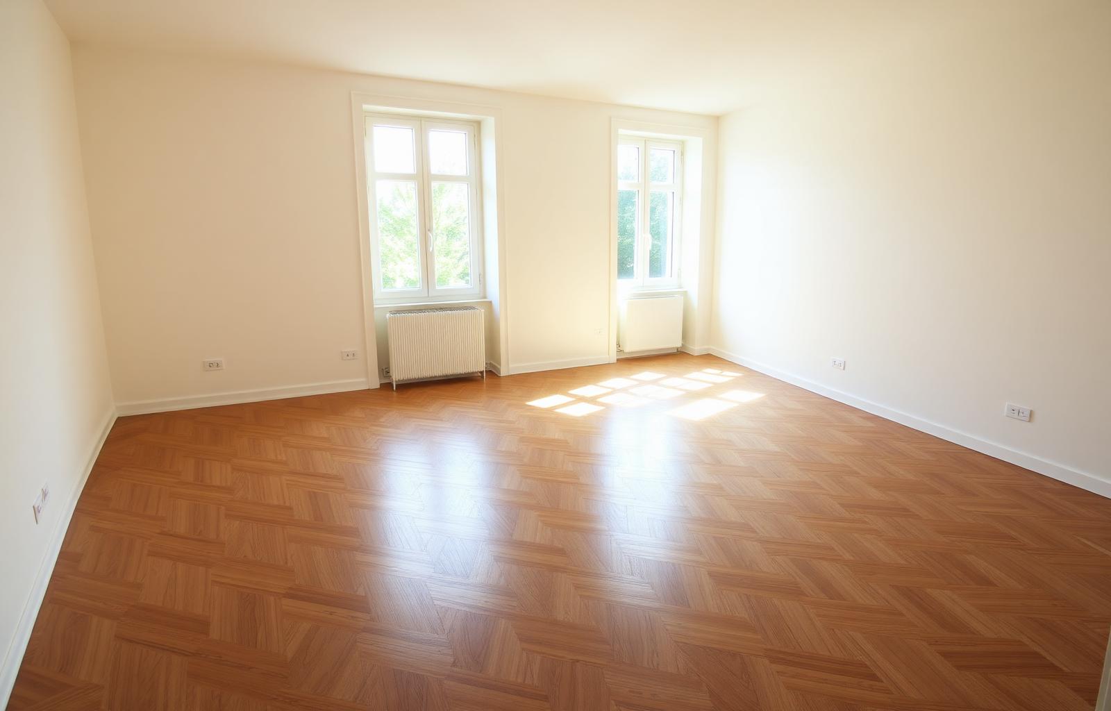 Frisch gereinigte Wohnung vor der Übergabe