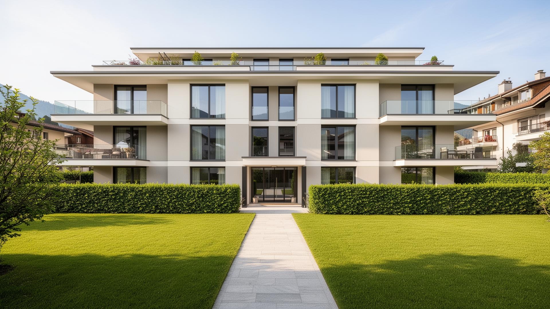 Wohnhaus mit gepflegter Einfahrt und Eingang